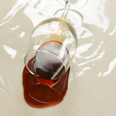 Clear Vinyl Tablecloth Waterproof Oil-Proof Wipeable Rectangular Cover