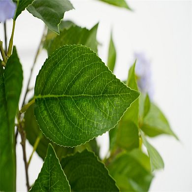 Artificial Hydrangea Flowers Tree in Pot Realistic Modern Faux Hydrangea Tree for Home Office