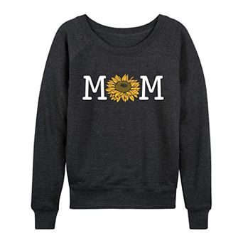 Women's Mom Sunflower French Terry Long Sleeve Tee