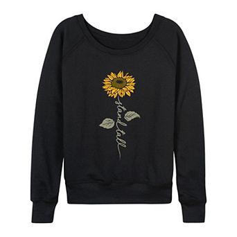 Women's Stand Tall Sunflower French Terry Long Sleeve Tee