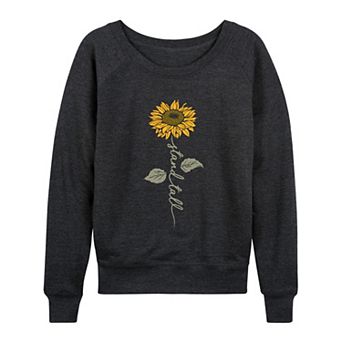 Women's Stand Tall Sunflower French Terry Long Sleeve Tee