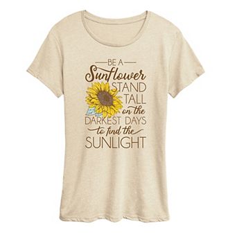 Women's Be A Sunflower Stand Tall Graphic Tee