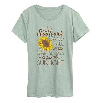 Women's Be A Sunflower Stand Tall Graphic Tee
