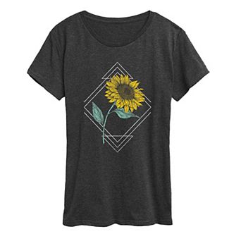 Women's Sunflower Abstract Graphic Tee