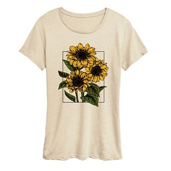 Women's Vintage Sunflowers Graphic Tee