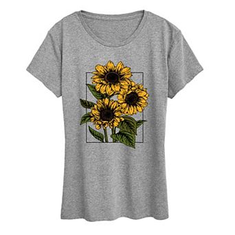 Women's Vintage Sunflowers Graphic Tee
