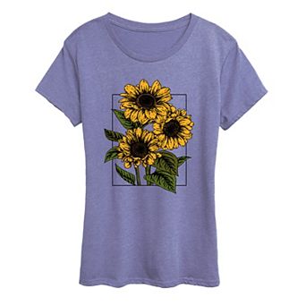 Women's Vintage Sunflowers Graphic Tee