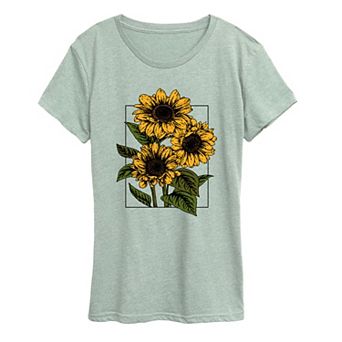 Women's Vintage Sunflowers Graphic Tee
