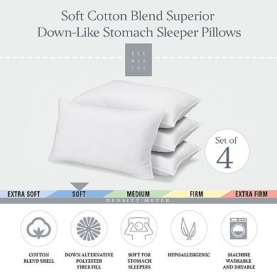 Ella Jayne Soft Density Down-Alternative Pillow 4-Pack