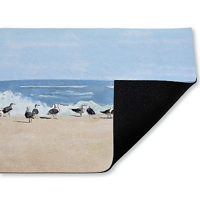 Stupell Home Decor Sunny Beach Day Birds Door Mat