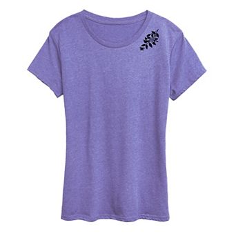 Women's Butterflies On Flower Branch Graphic Tee