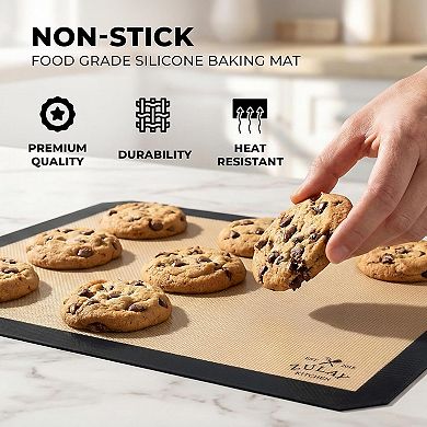 Zulay Kitchen 2-Pack Reusable Non-Stick Silicone Baking Mat