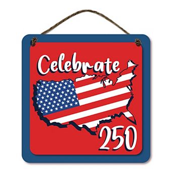 COURTSIDE MARKET Celebrate 250 USA II Wooden Artboard Wall Decor