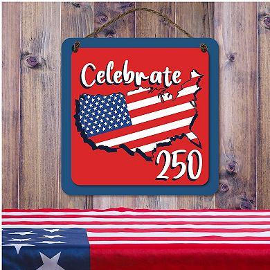 COURTSIDE MARKET Celebrate 250 USA II Wooden Artboard Wall Decor