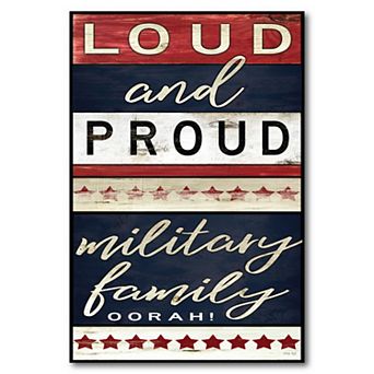 COURTSIDE MARKET Celebrate 250 Military Family Canvas Wall Decor