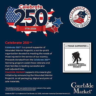 COURTSIDE MARKET Celebrate 250 Military Family Canvas Wall Decor