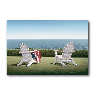 COURTSIDE MARKET Celebrate 250 Spring House View Canvas Wall Decor