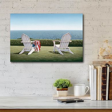 COURTSIDE MARKET Celebrate 250 Spring House View Canvas Wall Decor