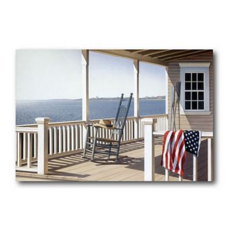 COURTSIDE MARKET Celebrate 250 American Porch Canvas Wall Decor