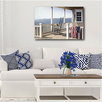 COURTSIDE MARKET Celebrate 250 American Porch Canvas Wall Decor