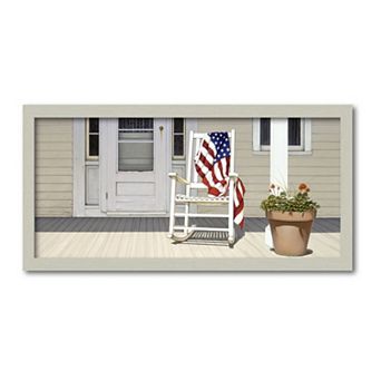 COURTSIDE MARKET Celebrate 250 American Porch Framed Canvas Wall Decor