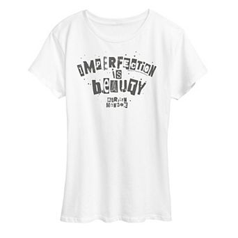 Women's Marilyn Monroe Imperfection Is Beauty Graphic Tee