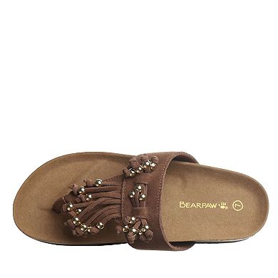Bearpaw Cosima Women's Thong Sandals With Beaded Accent