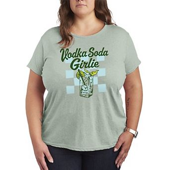 Plus Size Vodka Soda Girlie Graphic Tee
