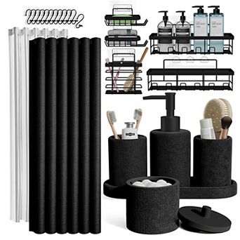 Clara Clark Bathroom Set with Shower Caddy