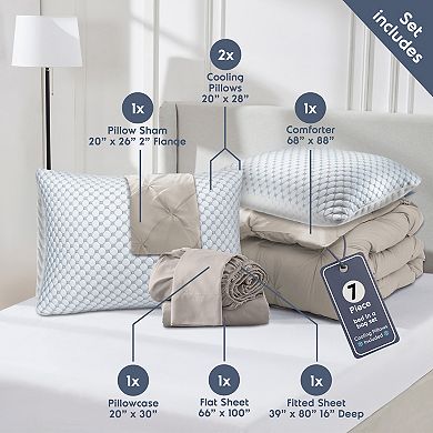 Nestl Pintuck Bed in a Bag with Ice pillow