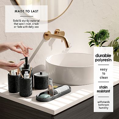 Clara Clark Bathroom Set with Shower Caddy & Bath Rugs