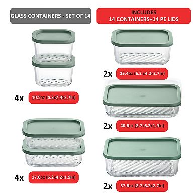 Eatex Modular Glass Kitchen Storage Container Set