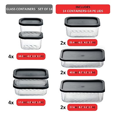 Eatex Modular Glass Kitchen Storage Container Set