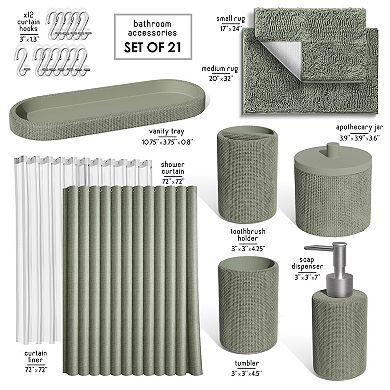 Clara Clark Bathroom Set with Rugs