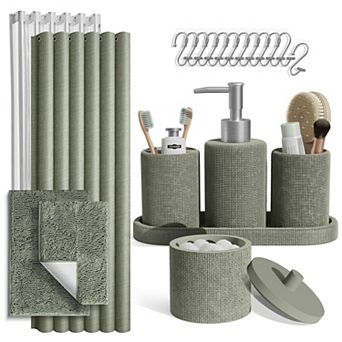 Clara Clark Bathroom Set with Rugs