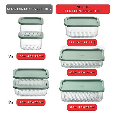 Eatex Modular Glass Kitchen Storage Container Set