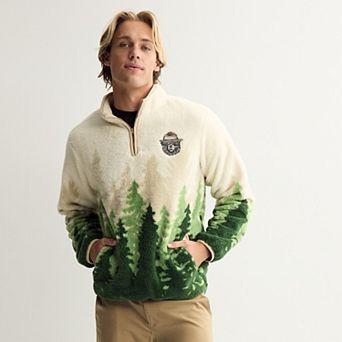 Men's Smokey The Bear Quarter-Zip Sherpa Sweater