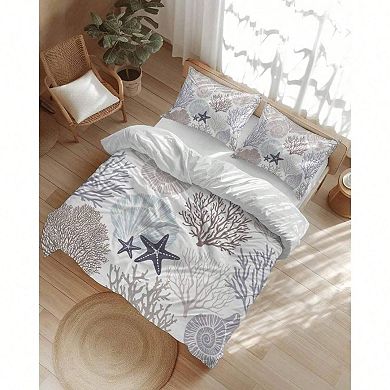 California King Size Duvet Cover Set with Pillowcases - Breathable Microfiber Polyester