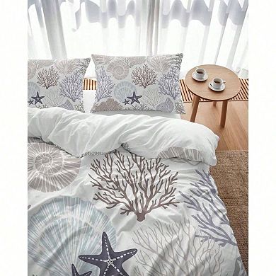 California King Size Duvet Cover Set with Pillowcases - Breathable Microfiber Polyester