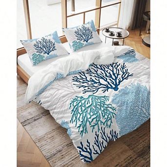 California King Size Duvet Cover Set with Pillowcases - Breathable Microfiber Polyester