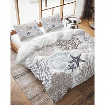 California King Size Duvet Cover Set with Pillowcases - Breathable Microfiber Polyester