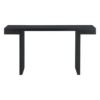 Aoolive Modern Console Table, Geometric Sofa Table with 60'' Long Tabletop