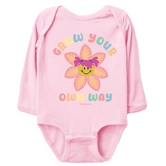 Mini Smiley Grow Your Own Way - Baby Long Sleeve Bodysuit