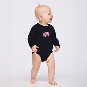 Embroidered Love Bold - Infant Fleece BodySuit