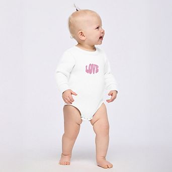 Embroidered Love Bold - Infant Fleece BodySuit