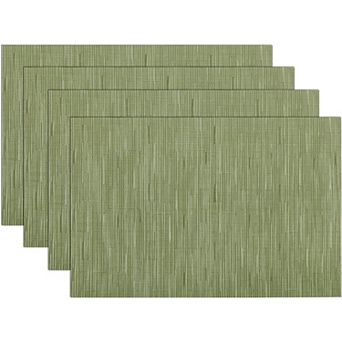 Placemats Set of 4 Woven Vinyl Place Mats for Dining Table Wipe Clean Non Slip Table Mats