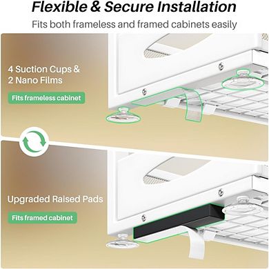 Great Ambitions 2-Pack Pull-Out Organizer: Adjustable L-Shaped Under-Sink Shelf