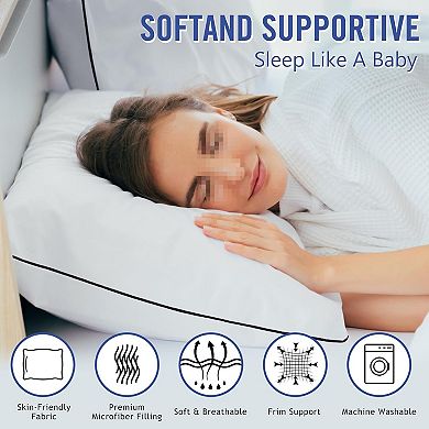 Hotel Collection Bed Pillows for Sleeping 2 Pack Standard Size Cooling Pillows Set of 2 for Back