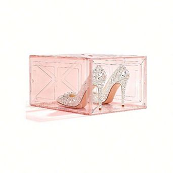 Premium Translucent Shoe Storage Box with Magnetic Door for Sneakers