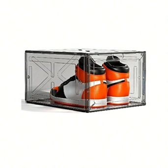Premium Translucent Shoe Storage Box with Magnetic Door for Sneakers